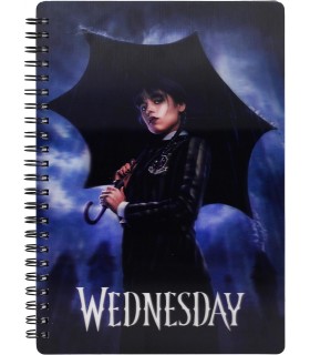 Libreta Efecto 3D Wednesday Espiral