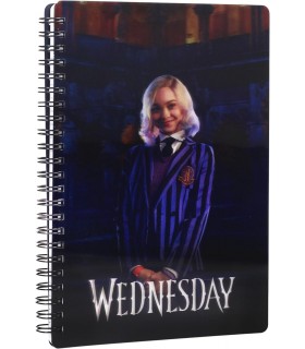 Libreta Efecto 3D Enid Sinclair Wednesday Espiral