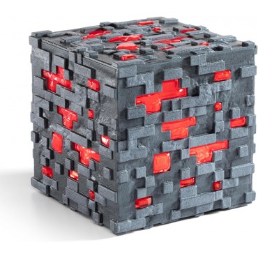 Réplica Redstone Ore Con Luz Minecraft 10 cms