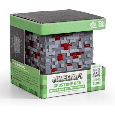 Réplica Redstone Ore Con Luz Minecraft 10 cms