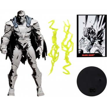 Figura Black Adam Page Punchers DC Con Cómic Line Art Variant Articulada 18 cms