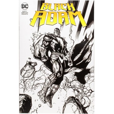 Figura Black Adam Page Punchers DC Con Cómic Line Art Variant Articulada 18 cms