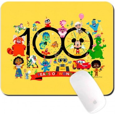 Alfombrilla Ratón Mousepad Personajes 100 Aniversario Disney Amarilla