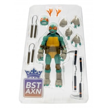 Figura Michelangelo Las Tortugas Ninja Articulada 13 cms
