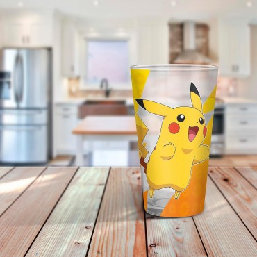 Vaso Pokemon Pikachu Foil Cristal 400 ml