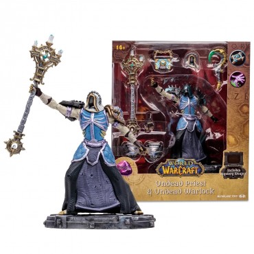 Figura Undead Priest & Undead Warlock World Of Warcraft Epic 15 cms