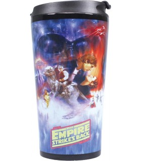 Taza De Viaje Cartel El Imperio Contraataca Star Wars Metálica 400 mls