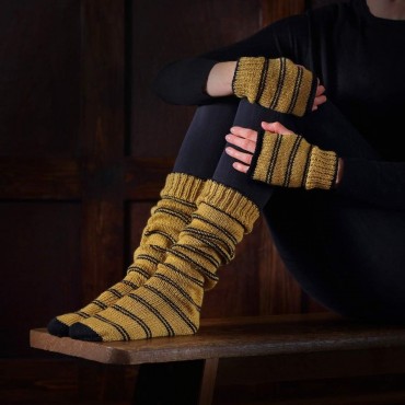Kit Costura Calcetines Holgados Y Guantes Hufflepuff Harry Potter
