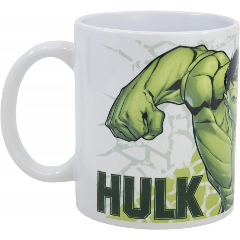Taza La Fuerza del Puño Hulk Los Vengadores Marvel Cerámica 320 mls