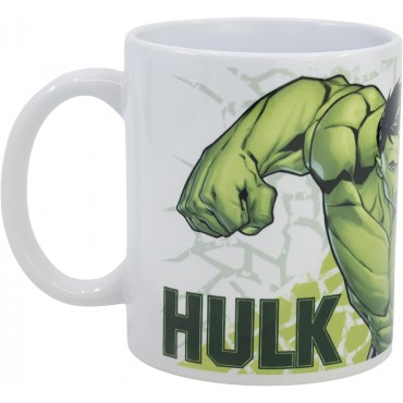 Taza La Fuerza del Puño Hulk Los Vengadores Marvel Cerámica 320 mls