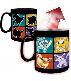 Taza Térmica Eevee Cambia De Color Pokémon Cerámica 460 mls
