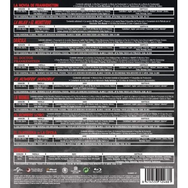 La Novia de Frankenstein + la Mujer y el Monstruo + Drácula + el Doctor Frankenstein +El Hombre Invisible + la Momia + el Hombre