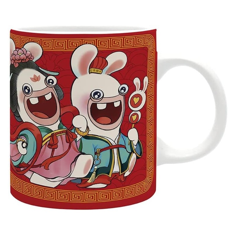 Taza Raving Rabbids The Lapins Cretins Año Nuevo Chino Cerámica 320 mls