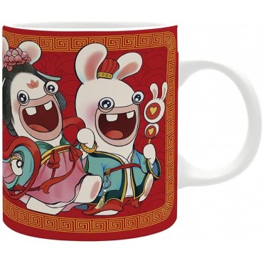 Taza Raving Rabbids The Lapins Cretins Año Nuevo Chino Cerámica 320 mls