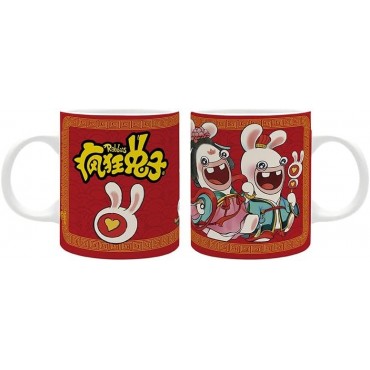 Taza Raving Rabbids The Lapins Cretins Año Nuevo Chino Cerámica 320 mls