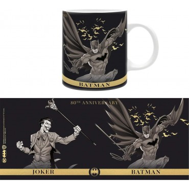 Taza Batman Vs Joker DC Cerámica 320 mls
