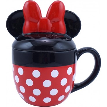 Taza 3D Con Tapa Cuerpo Minnie Mouse Disney 425 mls