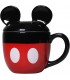 Taza 3D Con Tapa Cuerpo Mickey Mouse Disney 425 mls