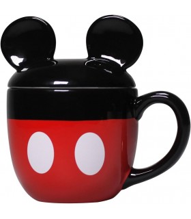 Taza 3D Con Tapa Cuerpo Mickey Mouse Disney 425 mls