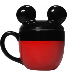 Taza 3D Con Tapa Cuerpo Mickey Mouse Disney 425 mls