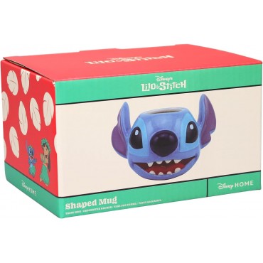 Taza 3D Cabeza Stitch Lilo & Stitch Disney Cerámica 325 mls
