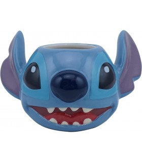 Taza 3D Cabeza Stitch Lilo & Stitch Disney Cerámica 325 mls