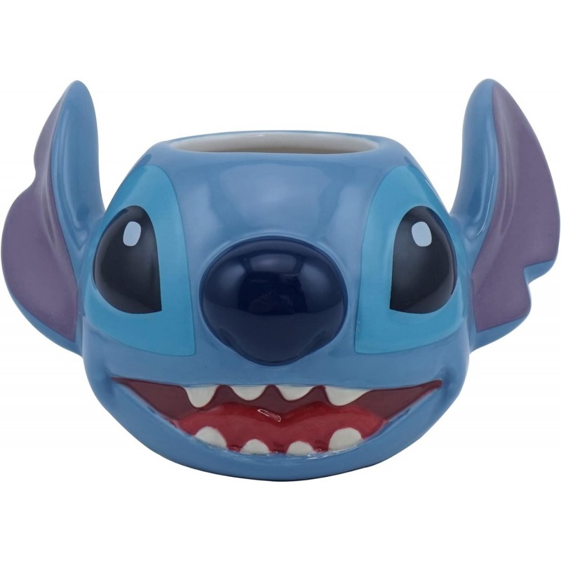 Taza 3D Cabeza Stitch Lilo & Stitch Disney Cerámica 325 mls