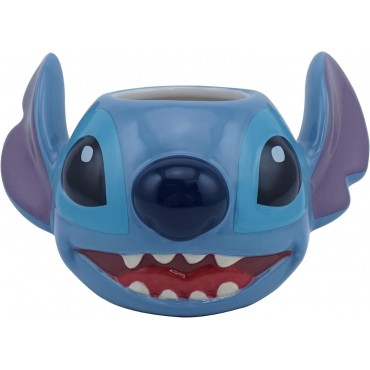 Taza 3D Cabeza Stitch Lilo & Stitch Disney Cerámica 325 mls