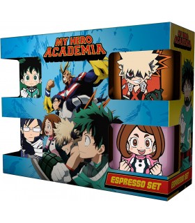 Set 4 Tazas Espresso My Hero Academia Cerámica 150 mls