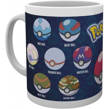 Taza Tipos De Poke Ball Pokémon Nintendo Cerámica 320 mls