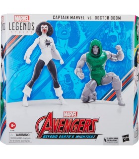 Set De Figuras Capitana Marvel Vs Doctor Doom Avengers Marvel Legends Articuladas 15 cms