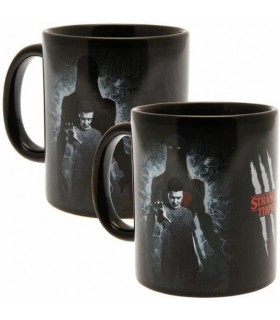 Taza Térmica Once Y Vecna Stranger Things Cerámica 315 ms