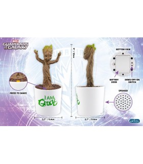 Figura Robótica Groot Bailarín Guardianes De La Galaxia Vol. I Marvel 24 cms