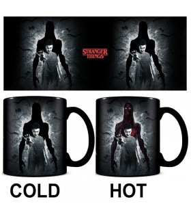 Taza Térmica Once Y Vecna Stranger Things Cerámica 315 ms