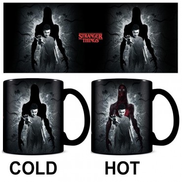 Taza Térmica Once Y Vecna Stranger Things Cerámica 315 ms