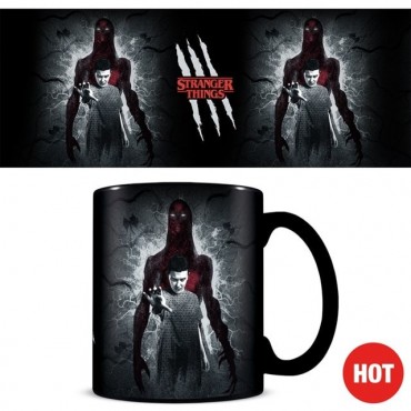 Taza Térmica Once Y Vecna Stranger Things Cerámica 315 ms