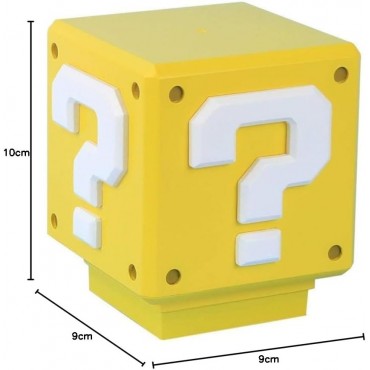 Lámpara Cubo Con Interrogación Con Sonido Super Mario Bros Nintendo 7,5 cms