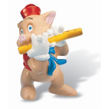 Figura Cerdito Flauta Los Tres Cerditos 5,5 cms