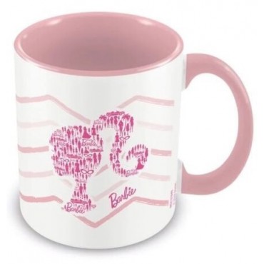 Taza Barbie Silueta Y Logo Cerámica 320 mls