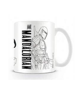 Taza The Mandalorian Star Wars Ilustración Cerámica 315 mls 