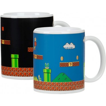 Taza Super Mario Bros Clásico Edición Coleccionista Térmica Cerámica 320 mls