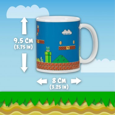 Taza Super Mario Bros Clásico Edición Coleccionista Térmica Cerámica 320 mls
