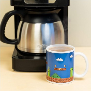 Taza Super Mario Bros Clásico Edición Coleccionista Térmica Cerámica 320 mls