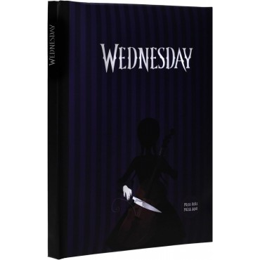 Libreta Wednesday Tocando El Cello Con Luz Wednesday
