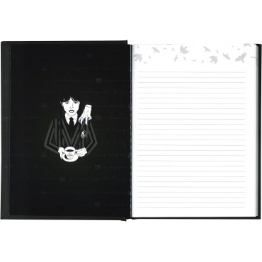 Libreta Rosetón Con Luz Wednesday 