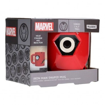 Taza 3D Reactor Iron Man Marvel Térmica Cerámica 500 mls
