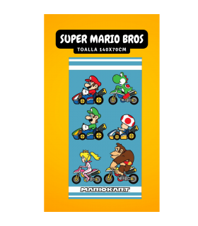 Toalla Mario Kart Super Mario Bros Algodón 100%