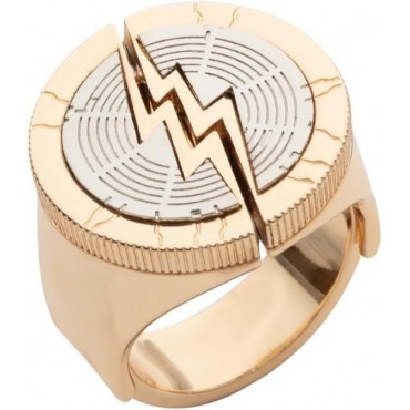 Réplica Pin Logo Flash Y Anillo De Metal DC