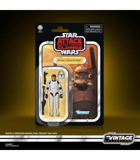 Figura Phase I Clone Trooper Star Wars Attack Of The Clones Articulada 9,5 cms