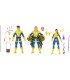 Set 3 Figuras Gambit, Banshee y Psylocke X-Men Marvel Legends Articuladas 15 cms